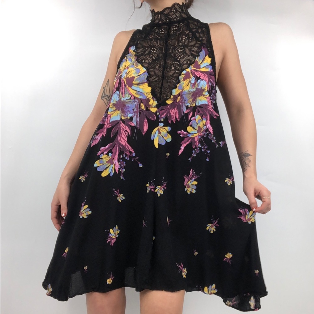 Free People | Print Lace Dress